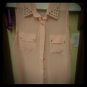 Light peach blouse